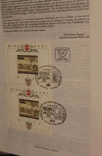 Österreich, Ersttagsblatt: WIPA 1981, Block; 2 verschiedene Stempel