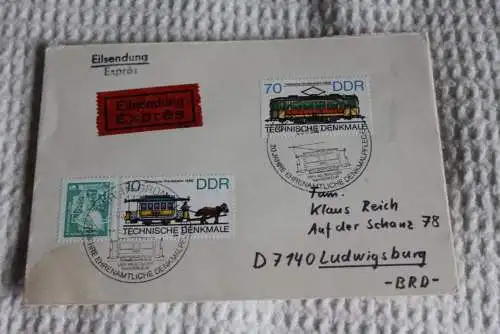 DDR, Denkmalpflege; Technische Denkmäler, Sonderstempel 1987; Berliner Nahverkehr