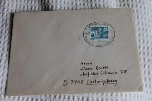 DDR, Umstellung Karl-Marx-Stadt auf Chemnitz; letzter Tag K.-M.-Stadt, Sonderstempel