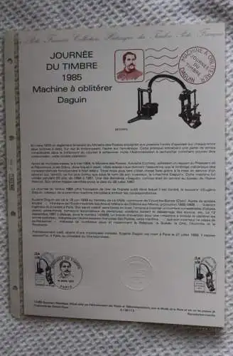 Frankreich; ETB, 1985; Ersttagsblatt: Tag der Briefmarke 1984; ETB: 13-85