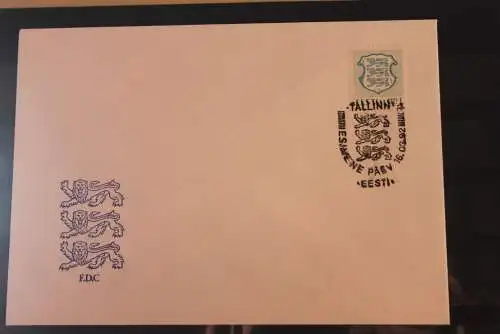 Eesti; FDC Freimarken 16.03.1992; Wappen; 4 FDC; MiNr. 176-79