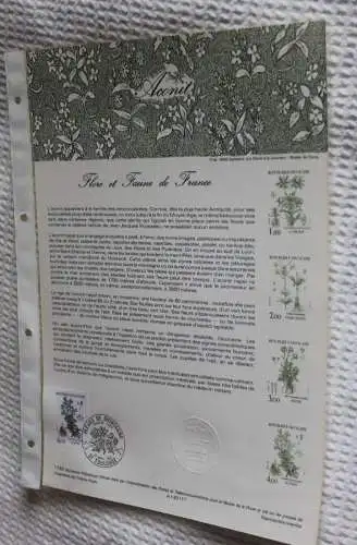 Frankreich; ETB, 1983; Ersttagsblatt: Flora und Fauna; Aconit; ETB: 17-83