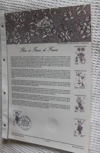 Frankreich; ETB, 1983; Ersttagsblatt: Flora und Fauna; Aster; ETB: 16-83