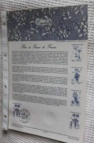 Frankreich; ETB, 1983; Ersttagsblatt: Flora und Fauna; Carline; ETB: 14-83