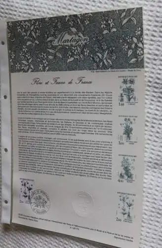 Frankreich; ETB, 1983; Ersttagsblatt: Flora und Fauna; Martagon; ETB: 15-83