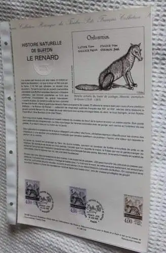 Frankreich; ETB, 1988; Ersttagsblatt: Der Fuchs; Le Renard; ETB: 26-88