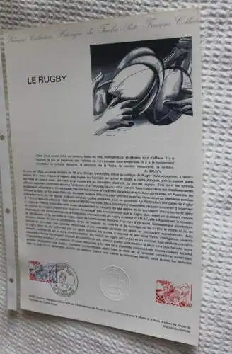 Frankreich; ETB, 1982; Ersttagsblatt: Le Rugby;  ETB: 35-82