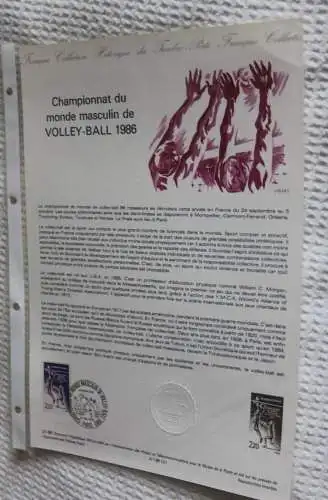 Frankreich; ETB, 1986; Ersttagsblatt: Championat du monde Volleyball 1986;  ETB: 21-86