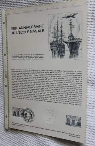 Frankreich; ETB, 1981; Ersttagsblatt: 150 Jahre Marineschule, ETB: 40-81