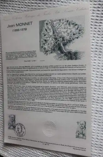 Frankreich; ETB, 1988; Ersttagsblatt: Jean Monnet, ETB: 18-88