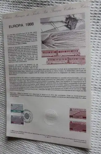 Frankreich; ETB, 1988; Ersttagsblatt: CEPT, EUROPA; Verkehr; ETB: 17-88