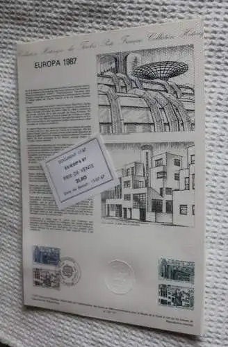 Frankreich; ETB, 1987; Ersttagsblatt: CEPT, EUROPA; Architektur; ETB: 17-87