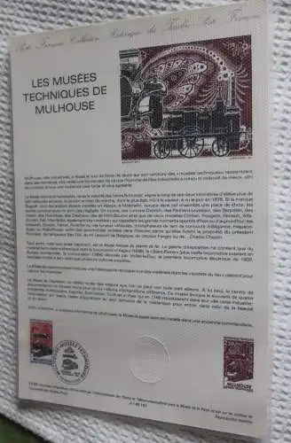 Frankreich; ETB, 1986; Ersttagsblatt: Technik Museum Mulhouse; ETB: 43-86