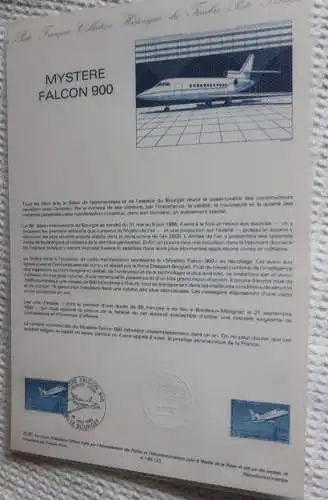 Frankreich; ETB, 1985; Ersttagsblatt:  Mystere Falcon 900; ETB: 23-85