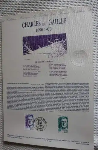Frankreich; ETB, 1990, Ersttagsblatt: Charles de Gaulle; ETB 06-90