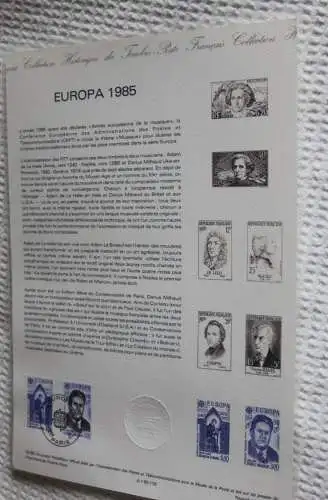 Frankreich; ETB, 1985, Ersttagsblatt: CEPT, EUROPA 1985; Musiker; ETB-Nr. 18-85