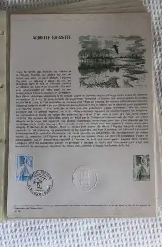 Frankreich; ETB, 1975, Ersttagsblatt: Aigrette Garzette; Vögel, ETB-Nr. 05-75