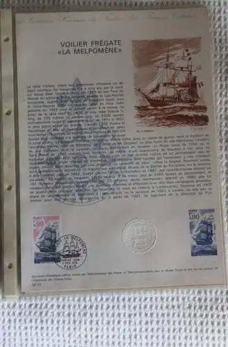 Frankreich; ETB, 1975, Ersttagsblatt: Fregatte "La Melpomene", ETB-Nr. 36-75