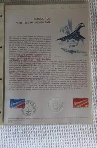 Frankreich; ETB, 1976, Ersttagsblatt: Concorde, ETB-Nr. 01-76
