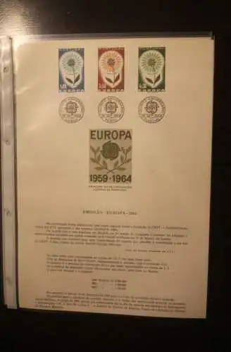 Portugal  CEPT EUROPA UNION 1964; MiNr. 963-65; Ankündigungsblatt