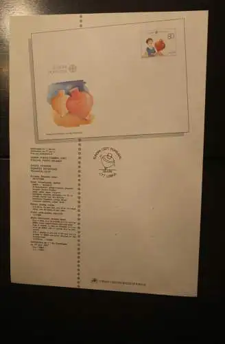 Portugal, CEPT EUROPA UNION 1989; Ankündigungsblatt