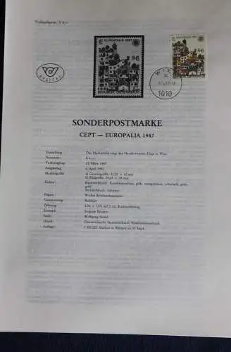 EUROPA - CEPT - EUROPALIA 1987; 6.4.1987; Legende; Erläuterungsblatt, Ersttagsblatt, ETB