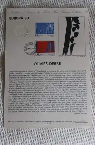 Frankreich; ETB, Ersttagsblatt: CEPT, EURORA UNION 1993; MiNr. 2943-44, (2 ETB)