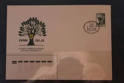 Lietuva, Ganzsache 1990, Ersttagssonderstempel