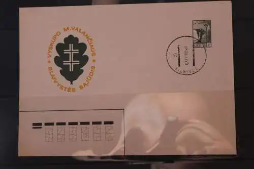 Lietuva, Ganzsache 1990, Ersttagsstempel