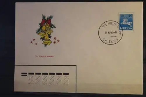 Lietuva 1990, Ganzsache, Ersttagsstempel