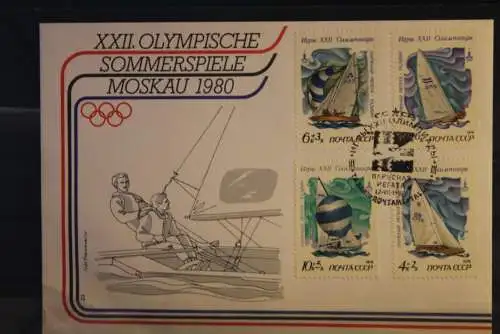 UdSSR, Olympische Spiele Moskau 1980, Segeln, FDC