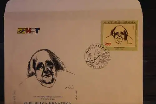 Kroatien 1993, Krleza;  MiNr. 250, FDC