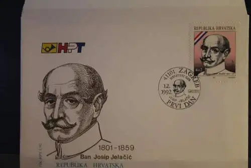 Kroatien 1992, Jelacic;  MiNr. 187; FDC