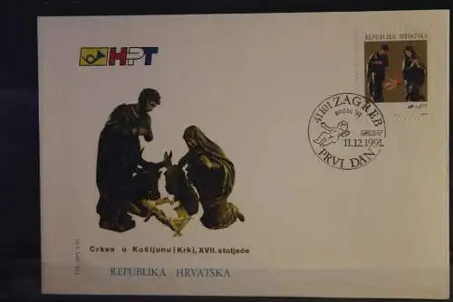 Kroatien 1991, Weihnachten;  MiNr. 184; FDC