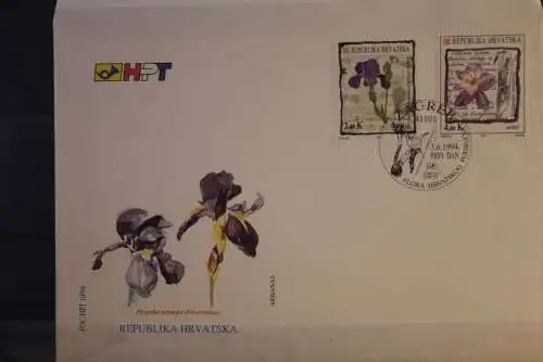 Kroatien 1994, Einheimische Flora;  MiNr. 276-77; FDC