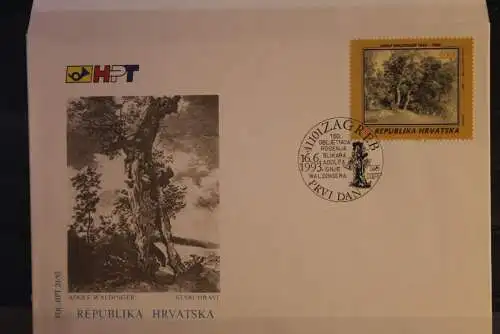 Kroatien 1993, Gemälde; MiNr. 247, FDC