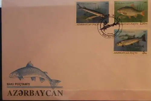 Fische; Block 3, MiNr. 98-103; 1993,  3 FDC