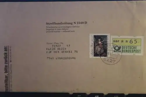 Deutsche Bundespost; Streifbandzeitung DBZ, 1983, ATM 65 Pfennig