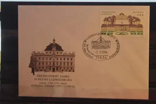 Deutschland, FDC Dreihundert Jahre Schloss Ludwigsburg, 2004