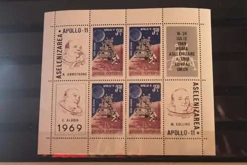 Rumänien 1969/70; Blockausgaben Apollo 11 und 13, ungebraucht