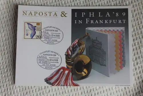 NAPOSTA & IPHLA '89 Frankfurt; Ausstellungskarte; 22.4.1989; Cirkus Phila, Zirkus Phila