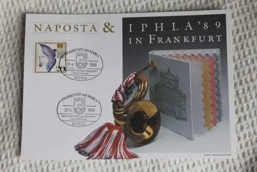 NAPOSTA & IPHLA '89 Frankfurt; Ausstellungskarte; 23.4.1989