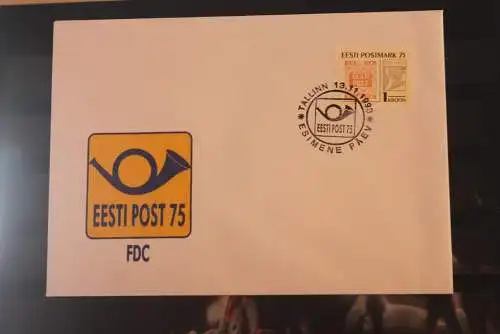 Eesti 1993, 75 Jahre POST; MiNr. 214, FDC 1993/12