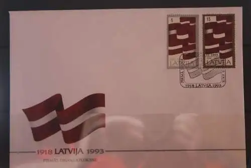 Latvija; 1993, Fahnen; MiNr. 361-62 auf FDC