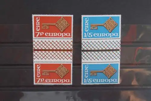 Irland CEPT, EUROPA UNION 1968, Zwischenstegpaar; Postfrisch, MiNr. 202 ZS-03 ZS