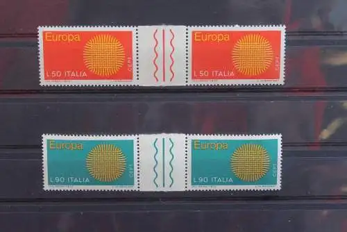 Italien, CEPT, EUROPA-UNION 1970 Zwischenstegpaar, postfrisch; MiNr. 1309 ZW-10 ZW