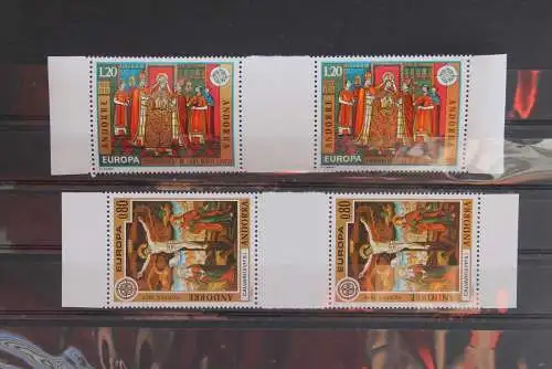 Andorra, fr., CEPT EUROPA UNION 1975, Zwischenstegpaar, postfrisch, MiNr. 264 ZW-265 ZS