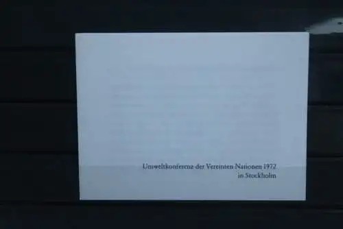 Folder; Information zur Münze "Umweltkonferenz der UNO"; Münzen-Beschreibung