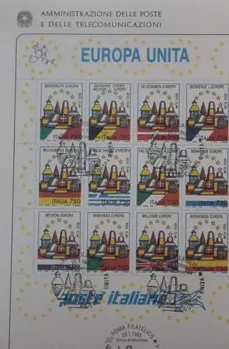 Italien 1993; Ministerblatt 20 Jahre Vereintes Europa; MiNr. 2254-2265; Ersttagsblatt