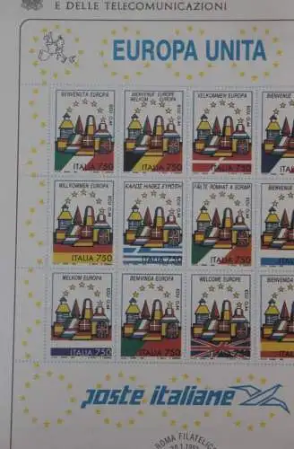 Italien 1993; Ministerblatt 20 Jahre Vereintes Europa; MiNr. 2254-2265